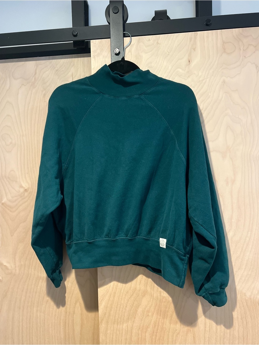 Champion Teal Mock Neck Pullover Sweater